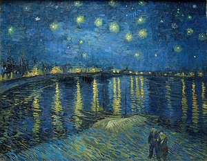 Starry Night Over the Rhône [1888] by Vincent van Gogh [1853–1890]